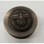 A Nazi type snuff box. 7 cm diameter.