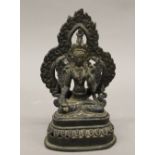A bronze model of Buddha. 17 cm high.