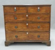 A 19th century mahogany chest of drawers. 109 cm wide.