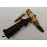 A Victorian bone handled Dowler patent corkscrew. 14 cm long.