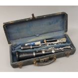 A cased Boosey and Hawkes clarinet