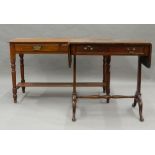 A Victorian side table and a sofa table. Side table 113 cm wide.