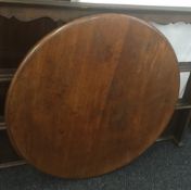 A Victorian mahogany tilt top breakfast table. 105 cm diameter.