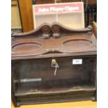 Two vintage counter top cigar cabinets. The largest 39 cm wide.