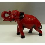 A Royal Doulton Flambe elephant. 13.5 cm high.