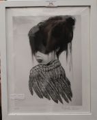 RAFFAELLA BERTOLINI, The Raven, limited edition print, numbered 5/10 and signed, framed and glazed.