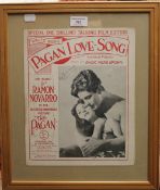 Two framed signed musical posters. Each 36.5 x 43 cm overall.