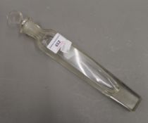 A large cut glass scent bottle. 31.5 cm high.