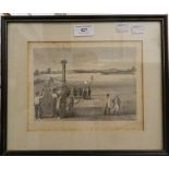 A 19th century framed and glazed etching,