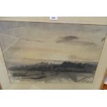 LUCIANO GUARNIERI, Midhurst Landscape, watercolour, framed and glazed. 56 cm wide.