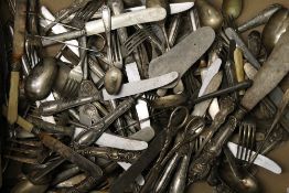 A quantity of plated cutlery