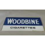 A vintage Woodbines Cigarette glass advertising sign. 92 cm wide.