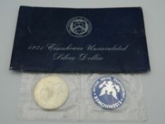 A 1971 Eisenhower silver dollar