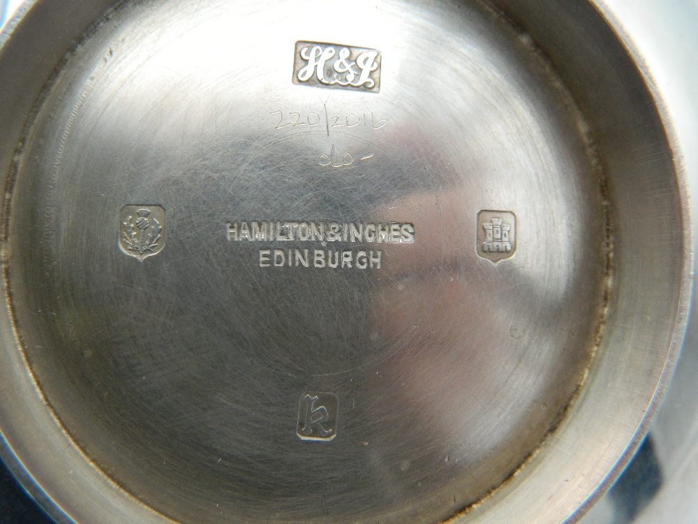 A Scottish silver quaich by Hamilton & Inches. 16.5 cm wide (6. - Image 4 of 4