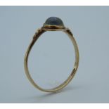 A 9 ct gold moonstone ring.