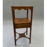 A 19th century mahogany night stand. 36 cm wide.