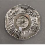 A small Chinese dish. 11 cm diameter.