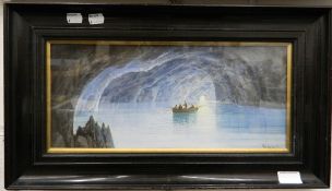 Manner of GIROLAMO GIANNI (1837-1895) Italian, Blue Grotto, watercolour, bears signature,