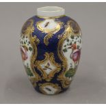 A small Worcester ovoid vase. 11.5 cm high.