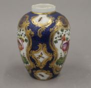 A small Worcester ovoid vase. 11.5 cm high.