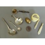 A small quantity of miscellaneous items, including silver sifter, bookmarks, etc.