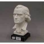 A Parian bust of Schiller. 23 cm high.
