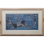 PATRICK GIBBS, Children in a Swimming Pool, limited edition print, numbered 14/30,