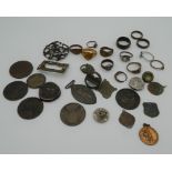 A quantity of various metal detector finds