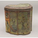 A Huntley and Palmers travelling showman biscuit tin. 16.5 cm high.