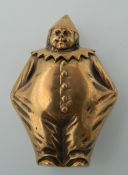 A brass vesta formed as a clown. 5.5 cm high.