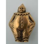 A brass vesta formed as a clown. 5.5 cm high.