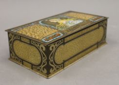 A vintage Whitmans Salmagundi Art Nouveau style tin in the manner of Alphonse Mucha. 19 cm wide.