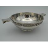 A Scottish silver quaich by Hamilton & Inches. 16.5 cm wide (6.