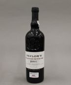 A single bottle of Taylors 2001 Vintage Port