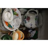 A box of miscellaneous porcelain, etc.