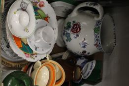 A box of miscellaneous porcelain, etc.