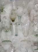 A large collection of 19th century and later clear drinking glasses