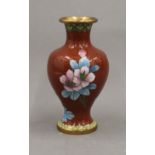 A cloisonne vase. 15.5 cm high.