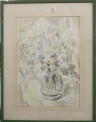 MARY SHORT, Still Life of Flower in a Jug, pencil and watercolour, framed and glazed. 34 cm wide.