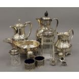 A quantity of various silver plate