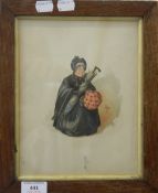 JOSEPH CLAYTON CLARKE (1856-1937) British, Sairey Gamp, hand coloured lithograph, framed and glazed.