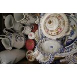 A quantity of miscellaneous 19th century and later decorative porcelain.