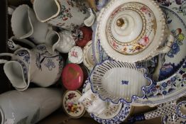 A quantity of miscellaneous 19th century and later decorative porcelain.