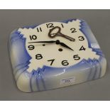 An Art Dec Japy porcelain wall clock