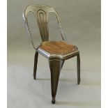 A vintage Fibrocit cafe chair. 36 cm wide.