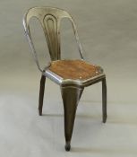A vintage Fibrocit cafe chair. 36 cm wide.