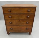 A Victorian mahogany chest of drawers. 95 cm wide.