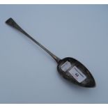 A Georgian silver stuffing spoon. 29 cm long (2.6 troy ounces).