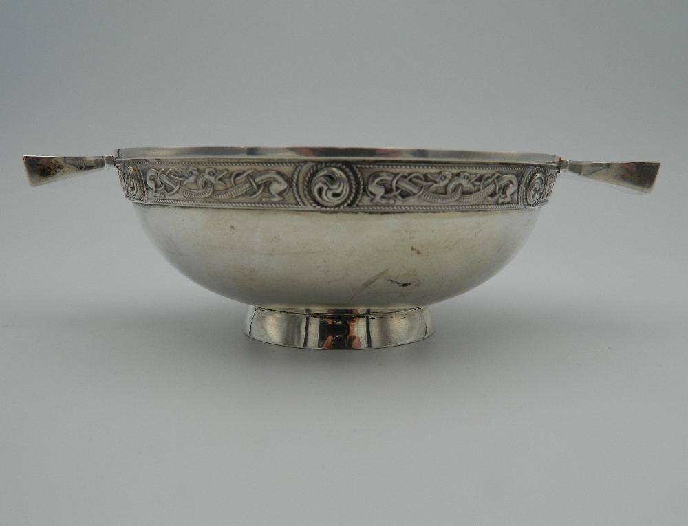 A Scottish silver quaich by Hamilton & Inches. 16.5 cm wide (6. - Image 2 of 4