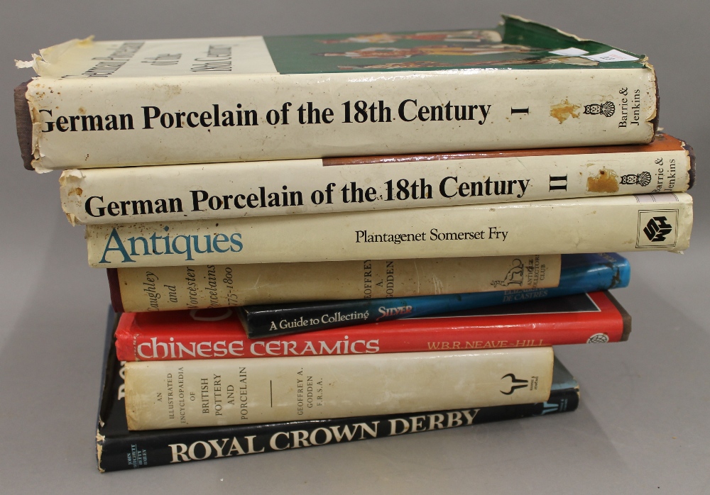 A collection of reference books, relating to porcelain and ceramics.